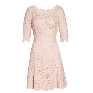 ELIZA J Lace Cocktail Dress Blush Pink Size 10